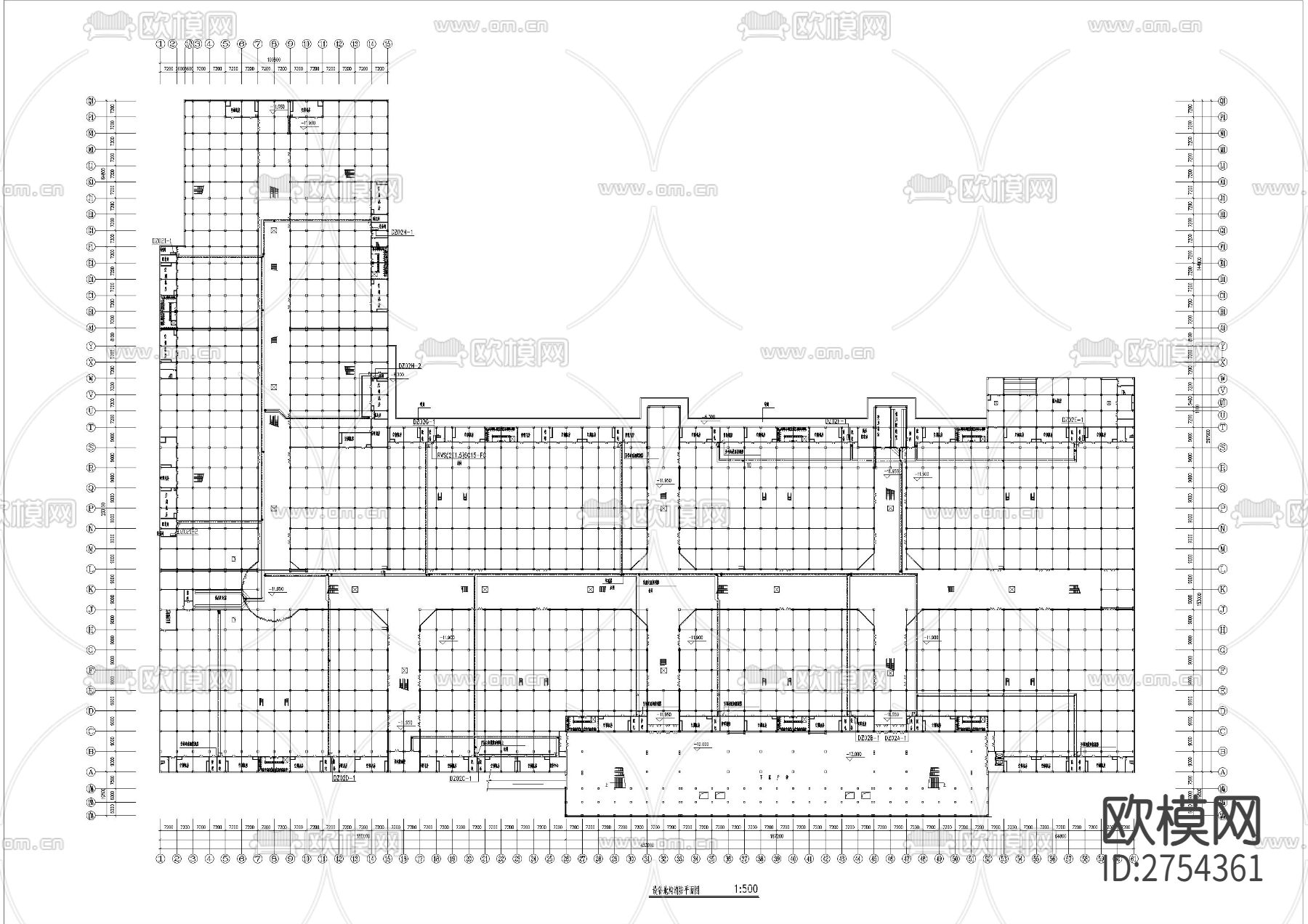 某17万平大型商场消防图纸下载（渲染图1）