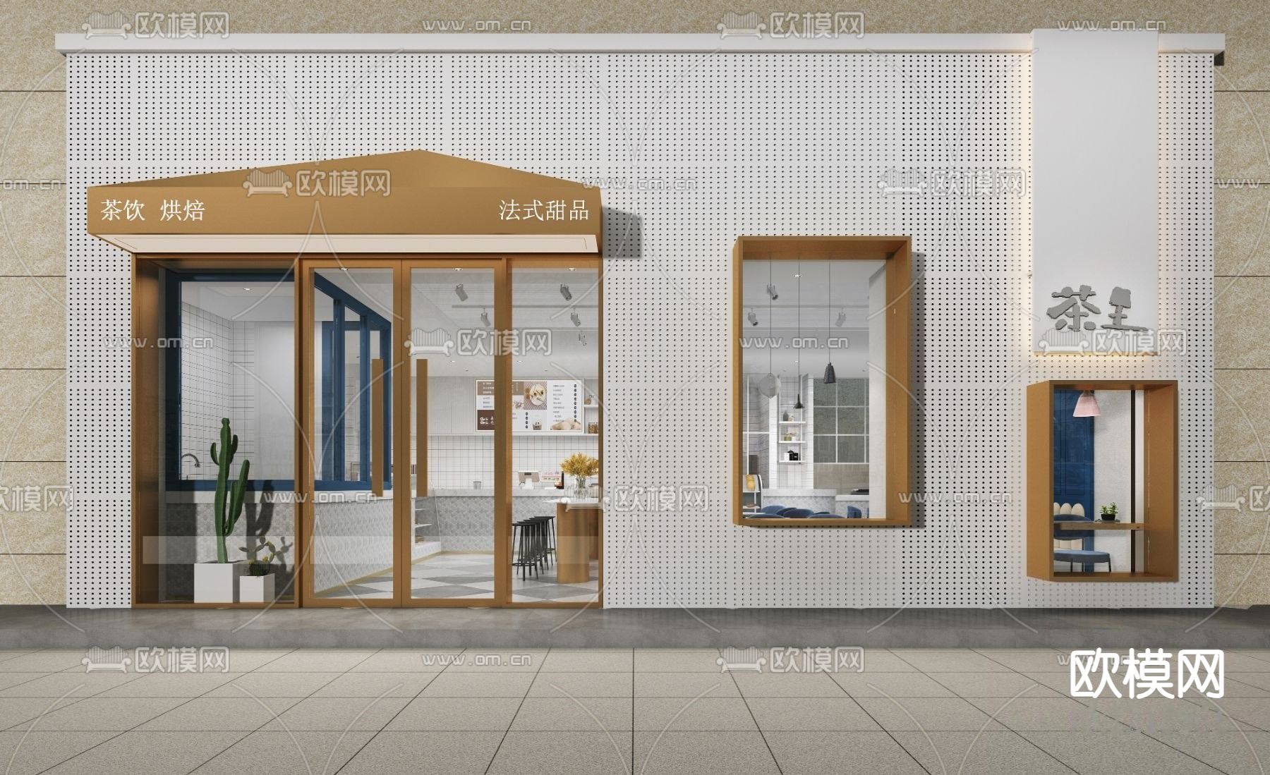 侘寂面包店su模型下载（渲染图2）