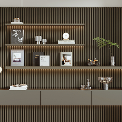  壁柜 书柜 书架su模型 