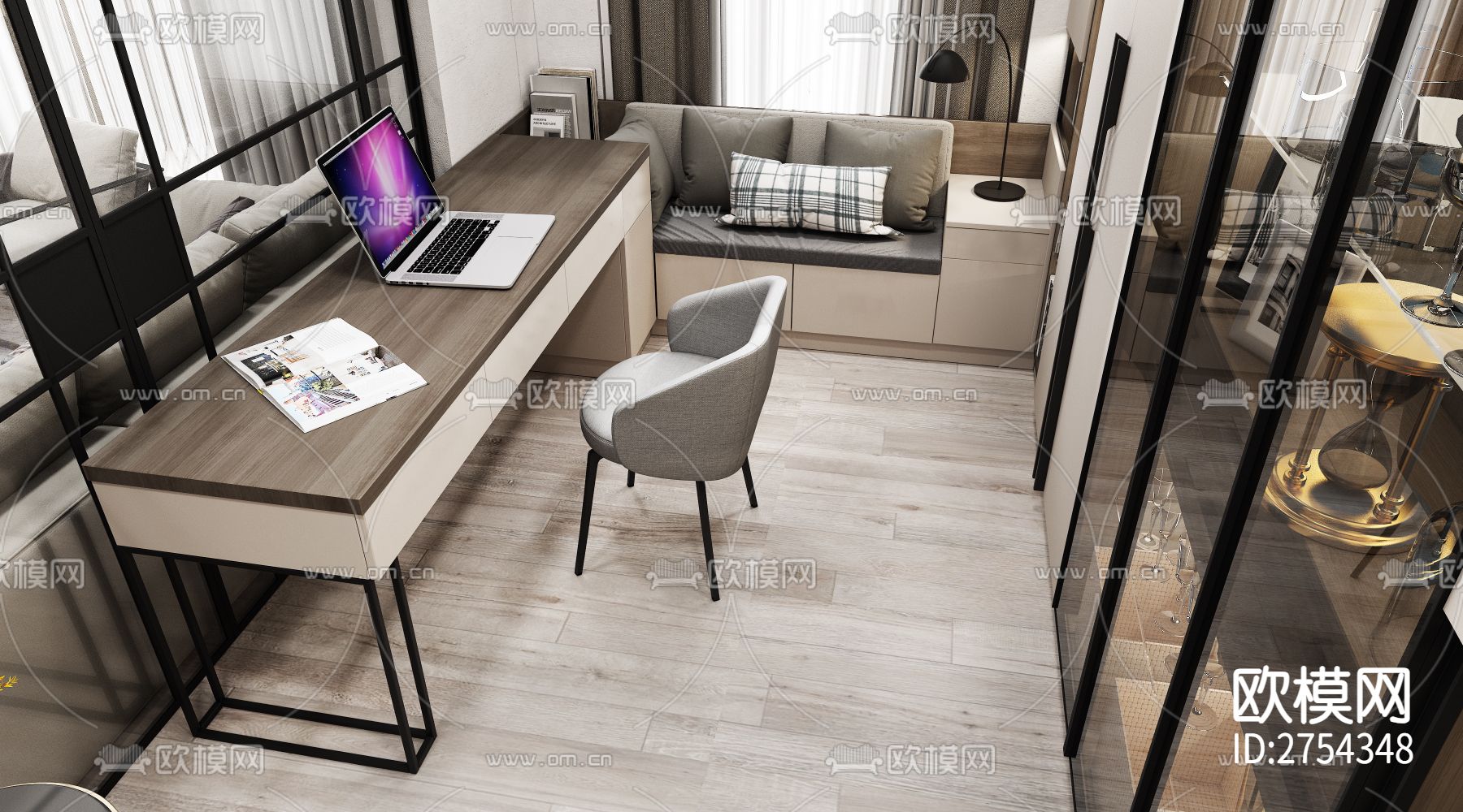 全屋定制CAD施工图下载（渲染图10）