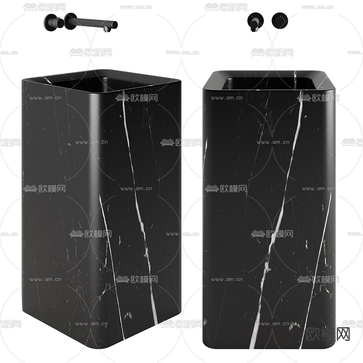 立柱台盆 洗手台3d模型下载（渲染图2）