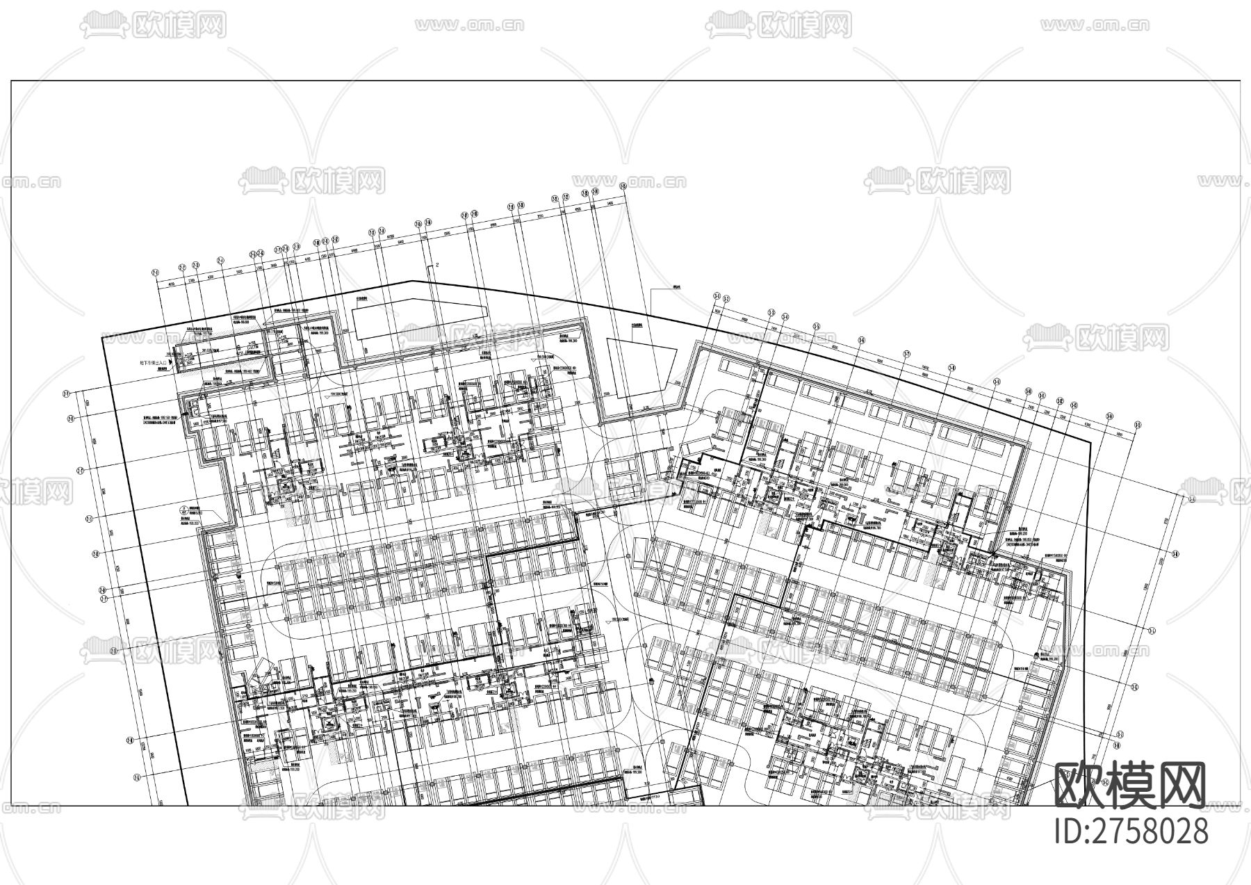 中建?濱江星城CAD施工圖下載（渲染圖7）