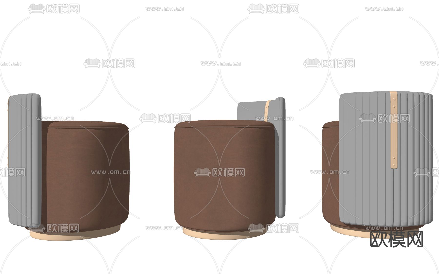 沙发凳 圆凳 凳子su模型下载