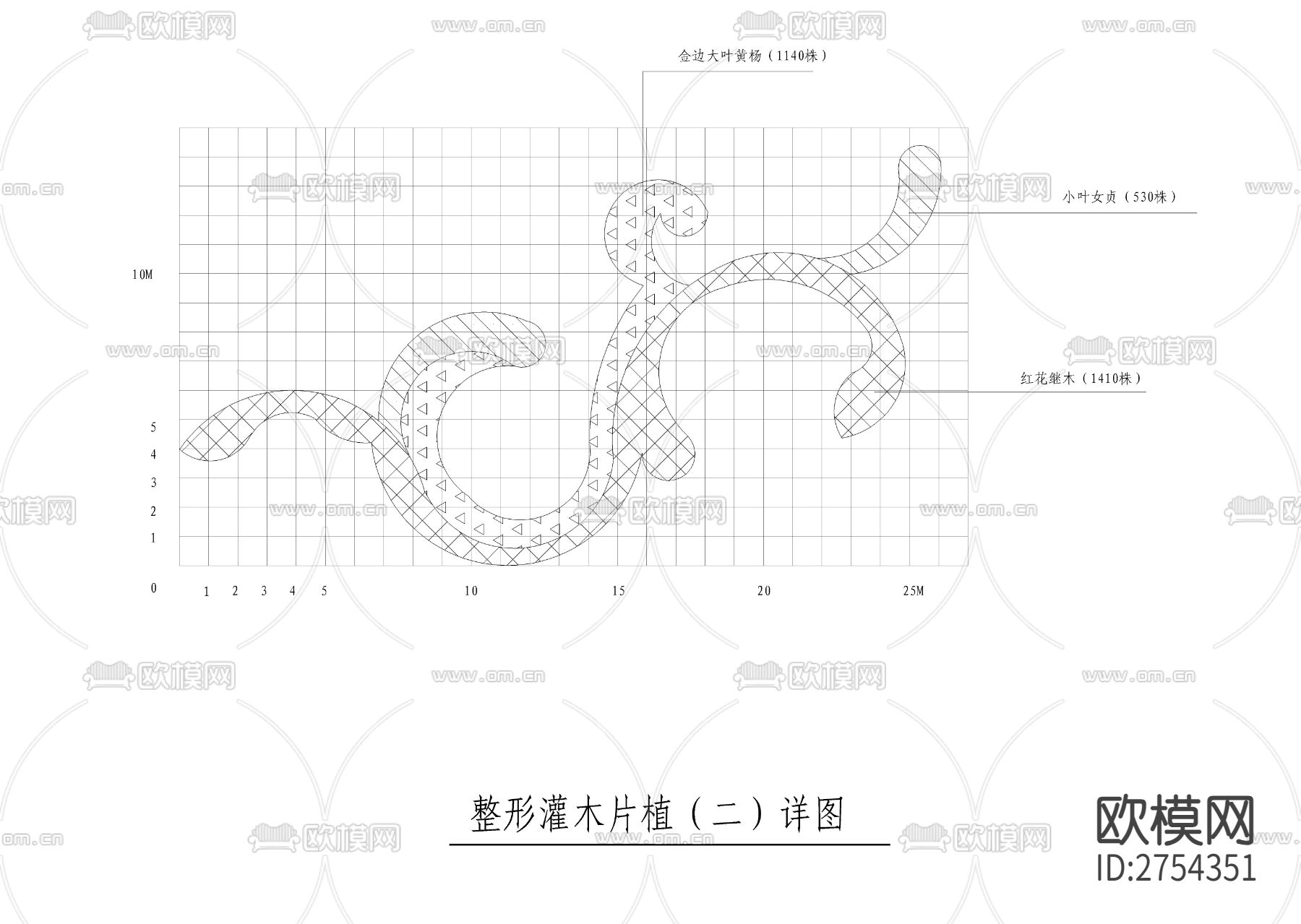 三角地块小公园CAD施工图下载（渲染图5）