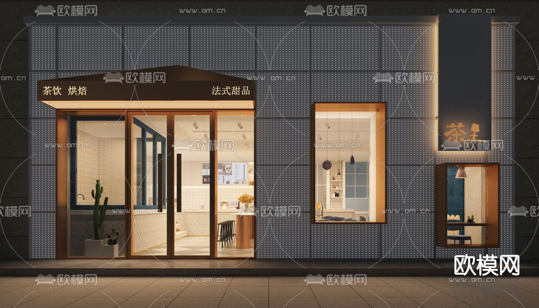 侘寂面包店su模型下载（渲染图4）