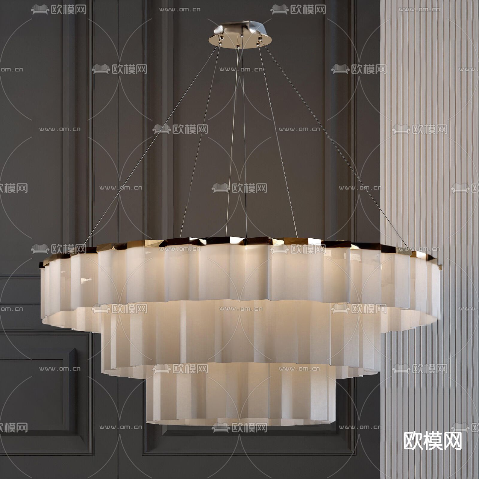 多层吊灯 大厅吊灯3d模型下载
