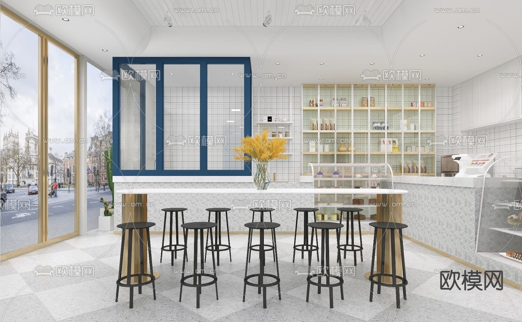 侘寂面包店su模型下载（渲染图3）