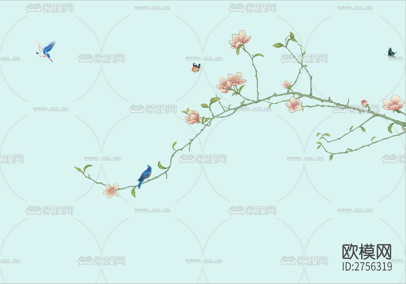 花鸟壁纸下载（渲染图1）