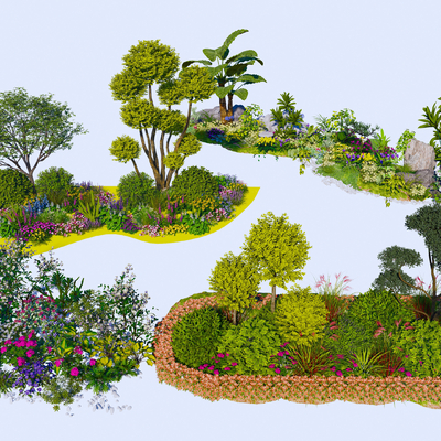  植物堆 灌木堆su模型 