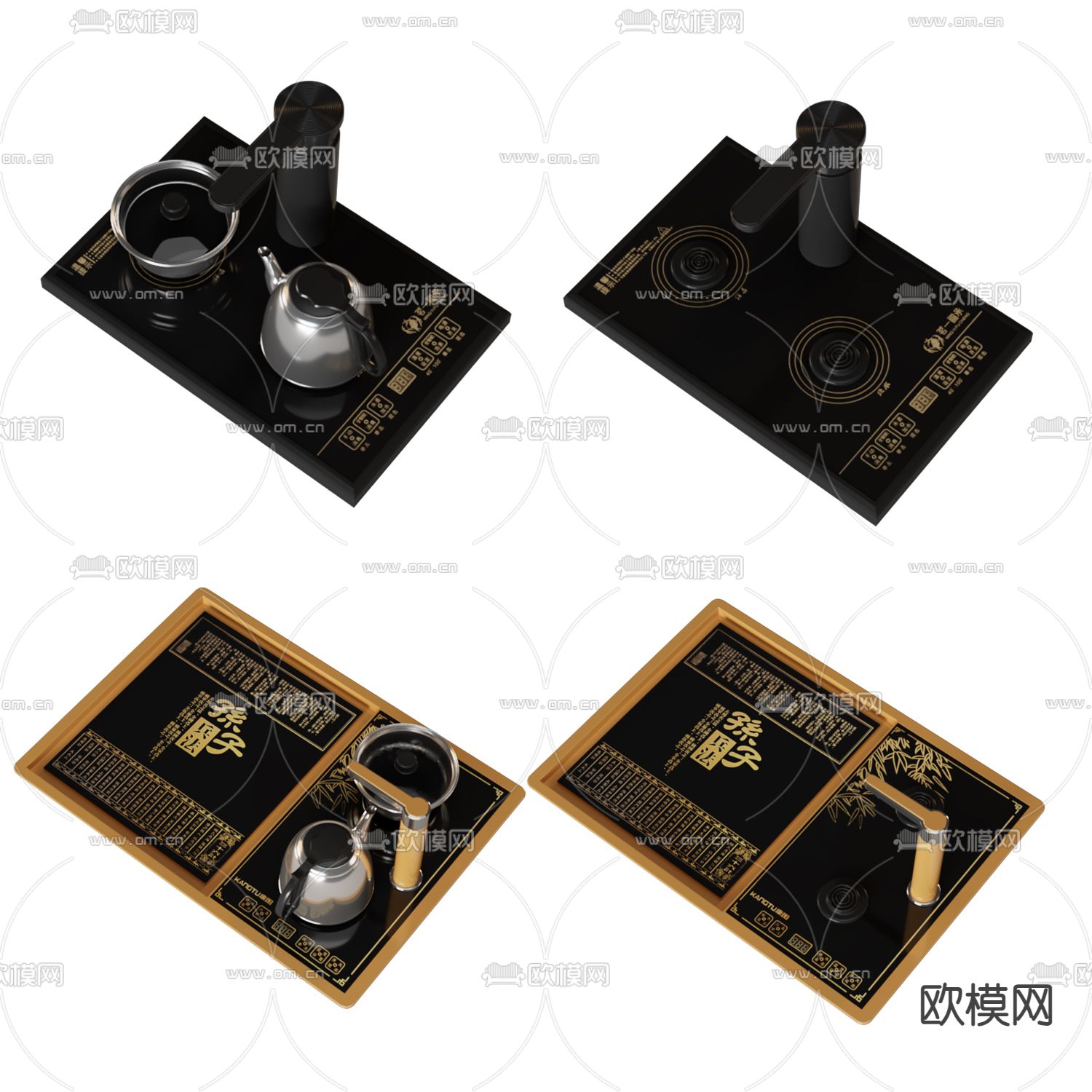 茶具 烧水壶 泡茶电磁炉3d模型下载