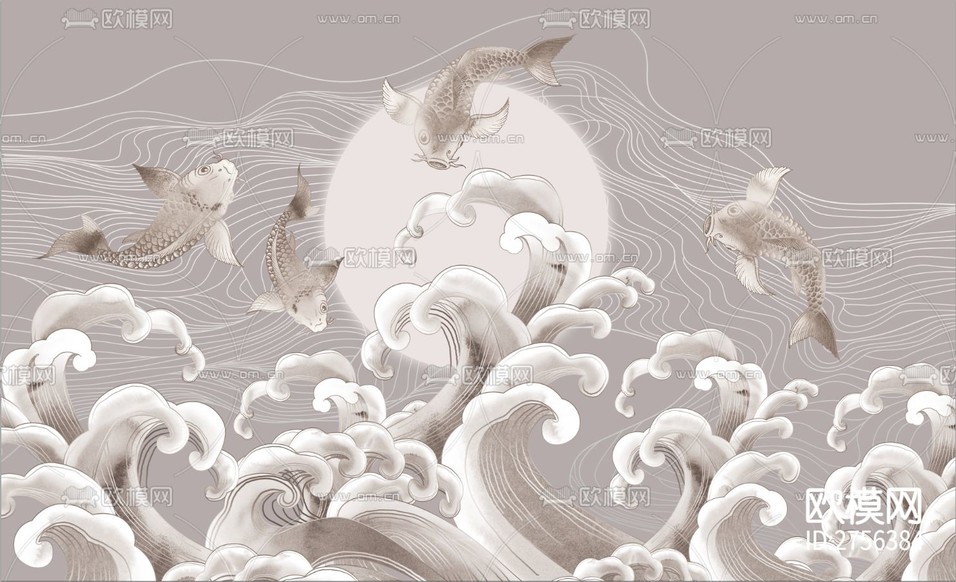 鲤鱼壁纸下载(渲染图1)
