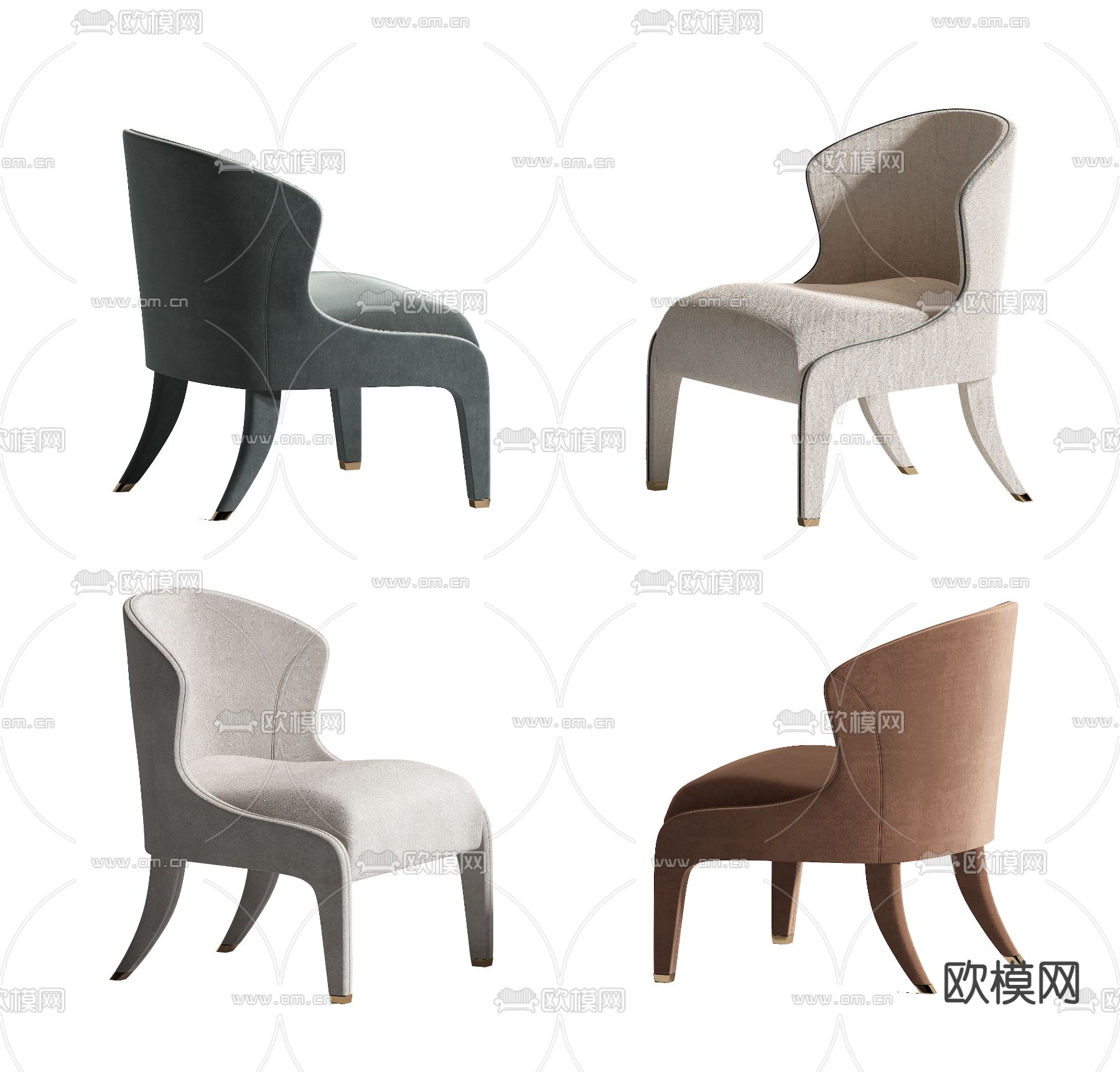 椅子 餐椅3d模型下载（渲染图1）