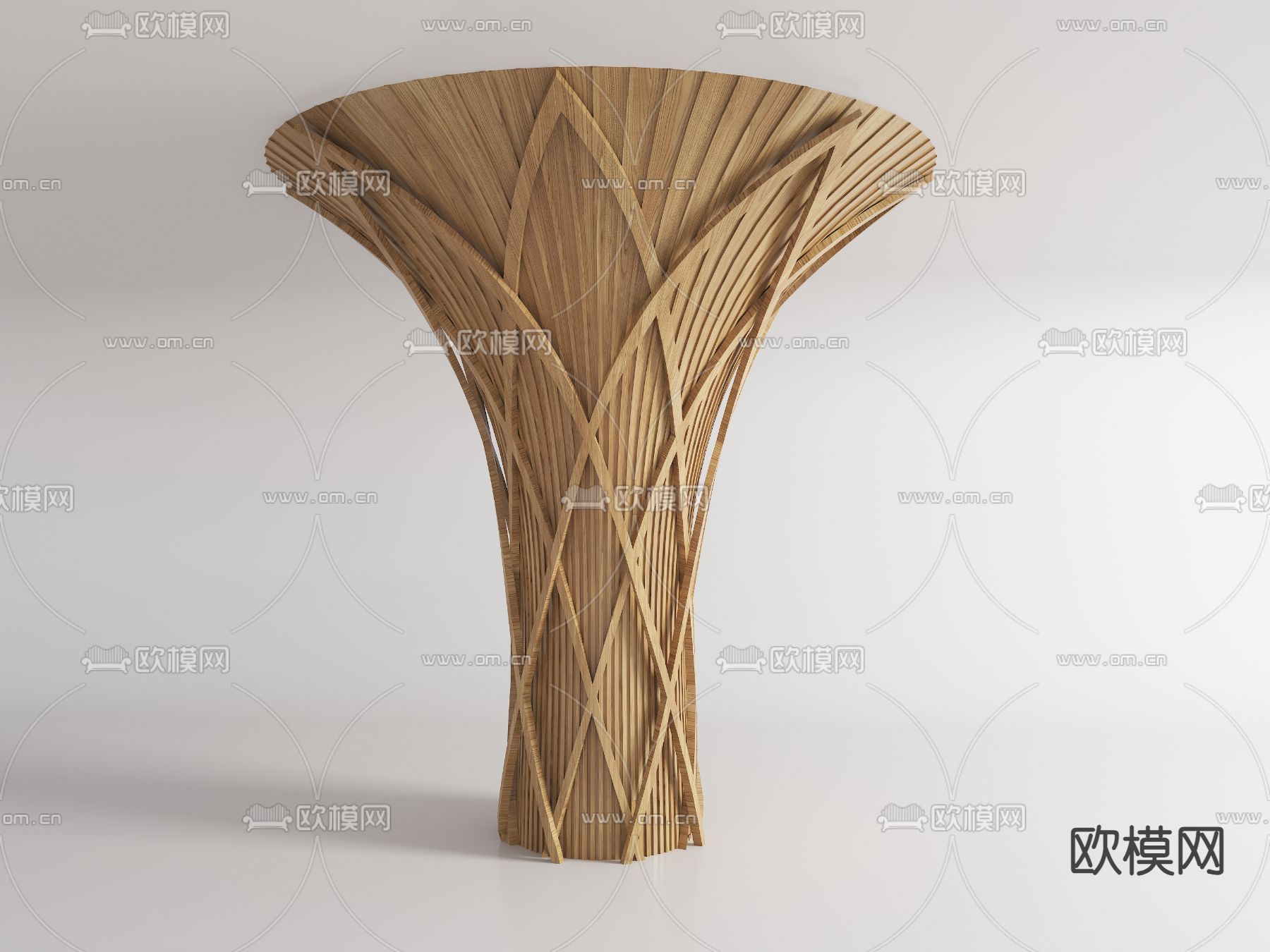 异形柱子 实木柱子su模型下载（渲染图1）