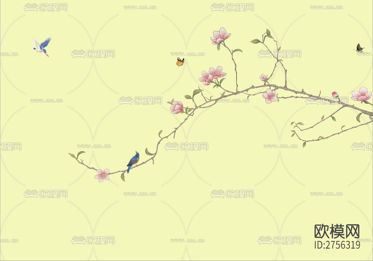 花鸟壁纸下载（渲染图3）