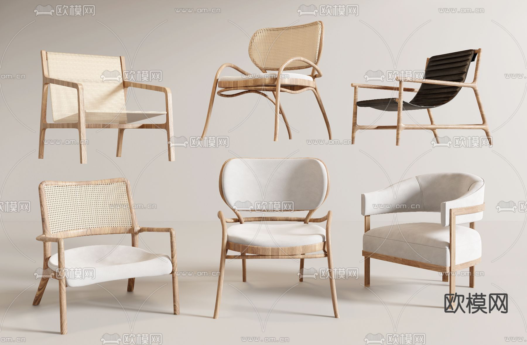 侘寂椅子 休闲椅3d模型下载