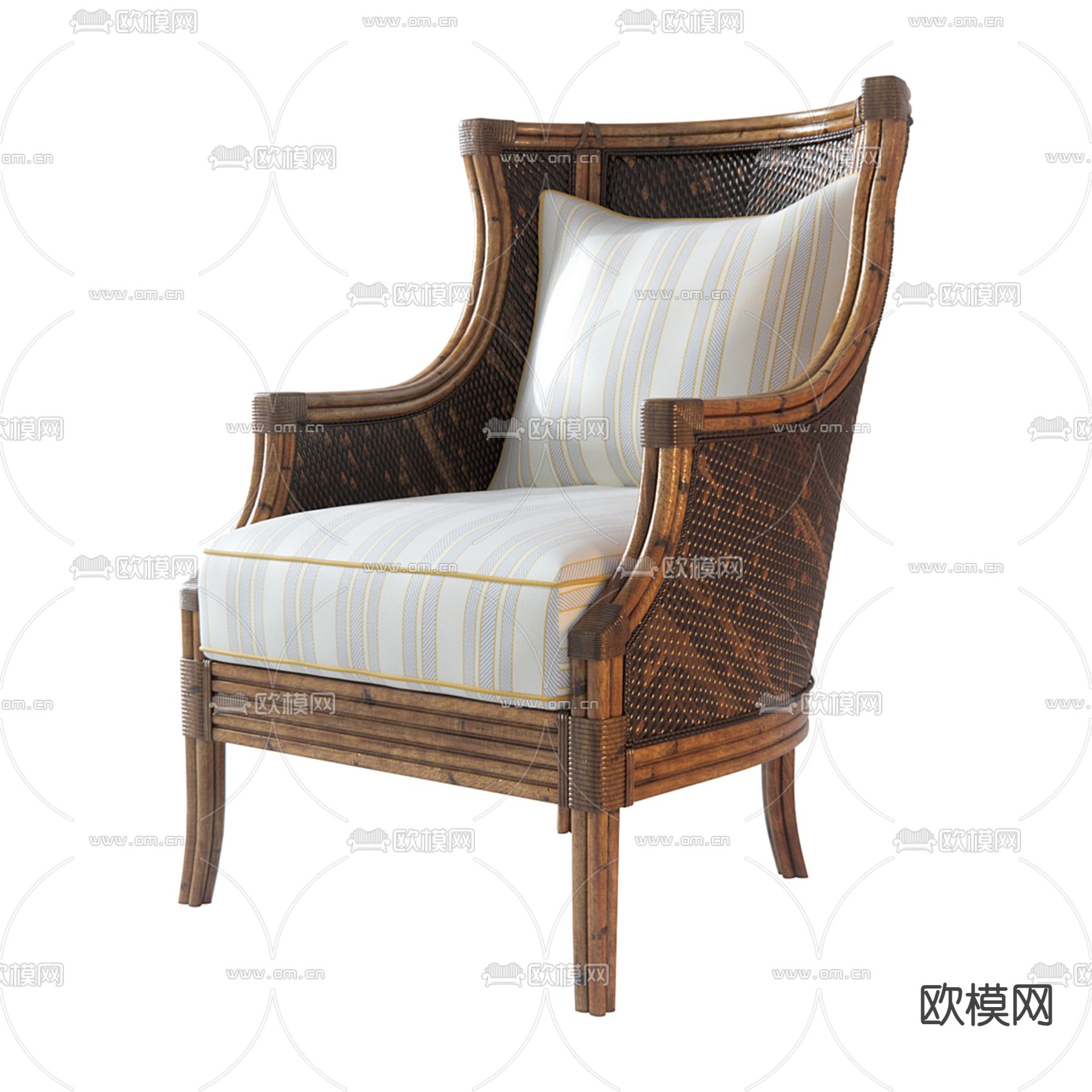 美式户外椅 沙滩椅3d模型下载
