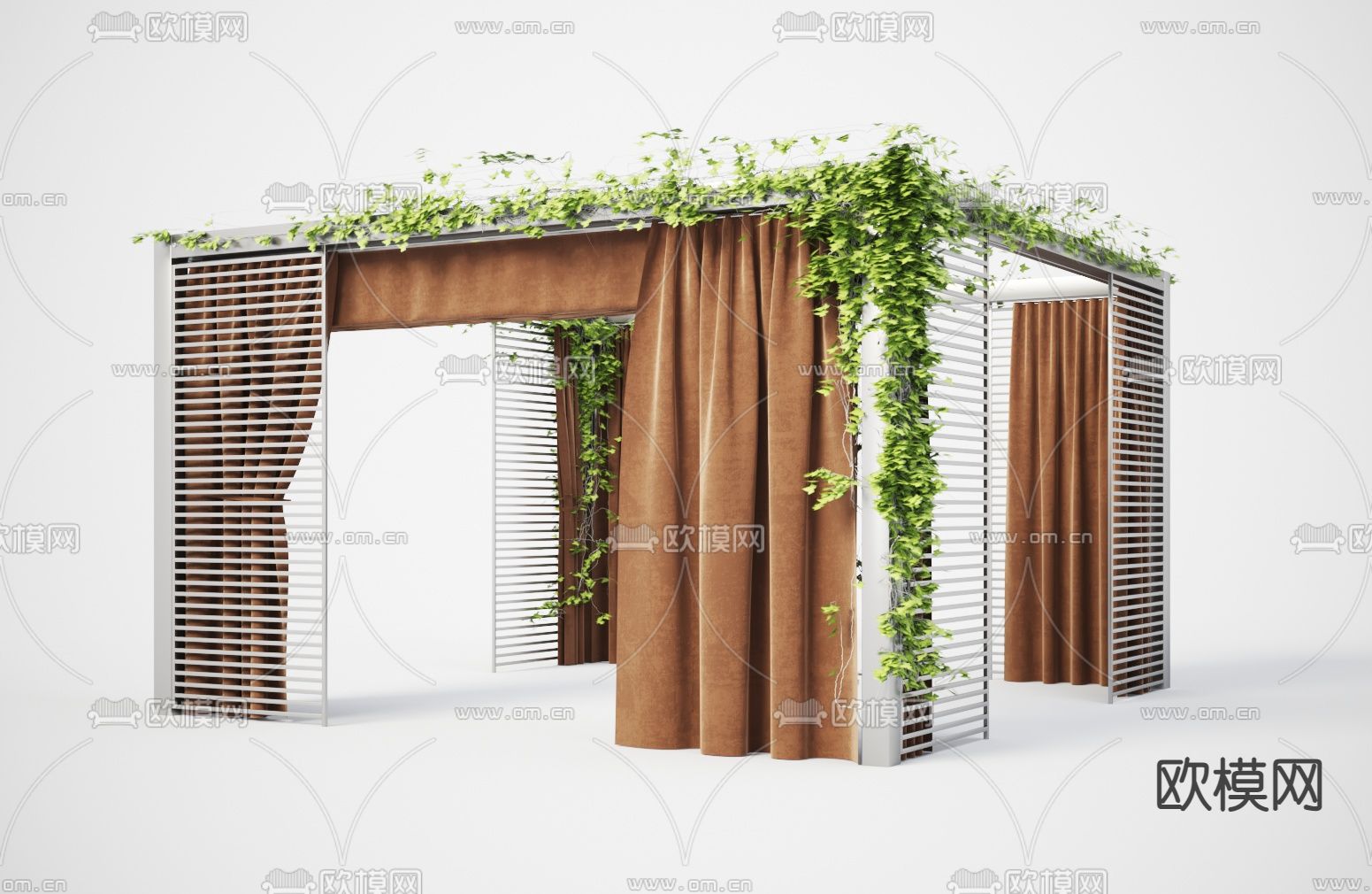 户外遮阳棚 凉亭 亭子 廊架3d模型下载