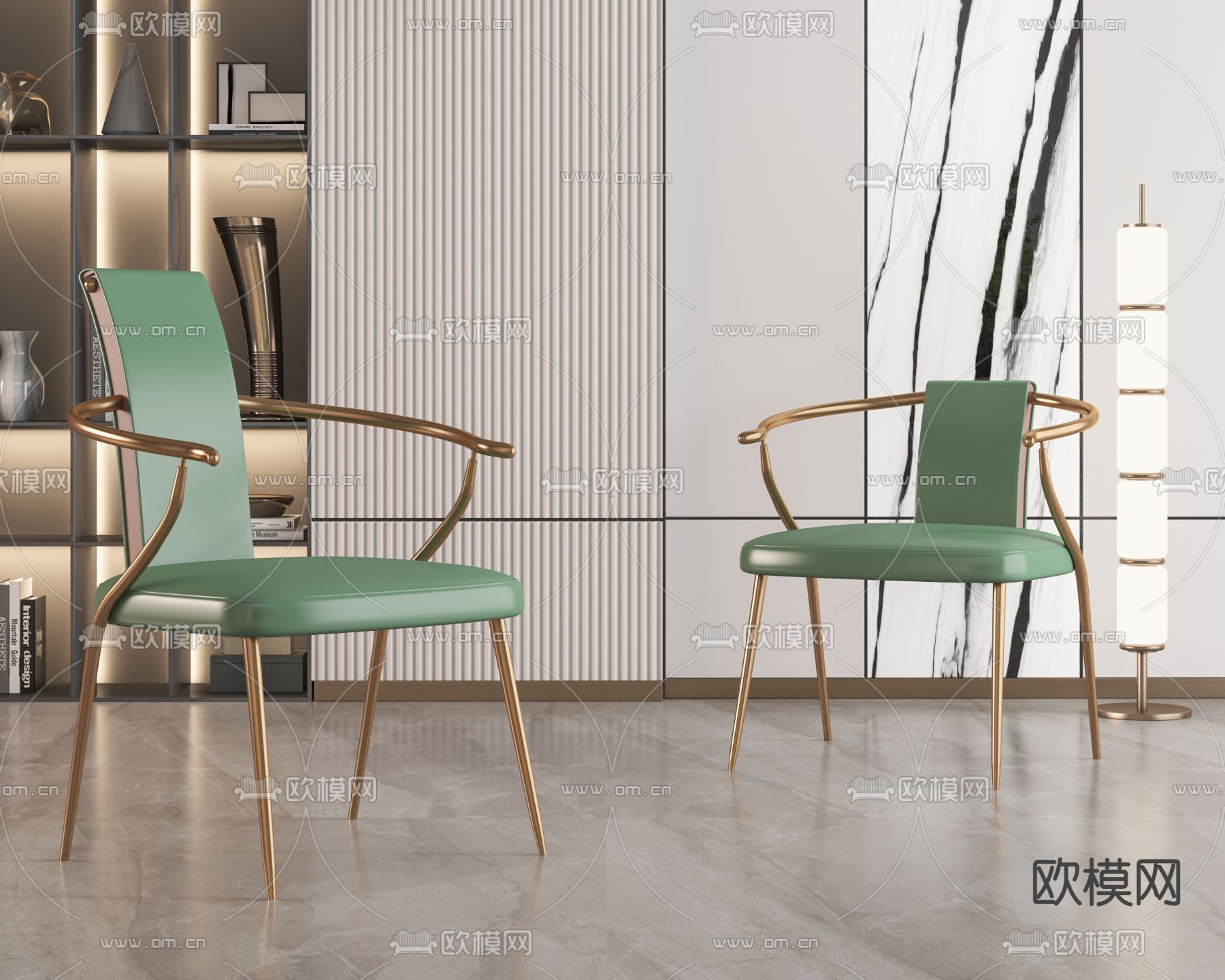 轻奢风椅子 休闲椅3d模型下载