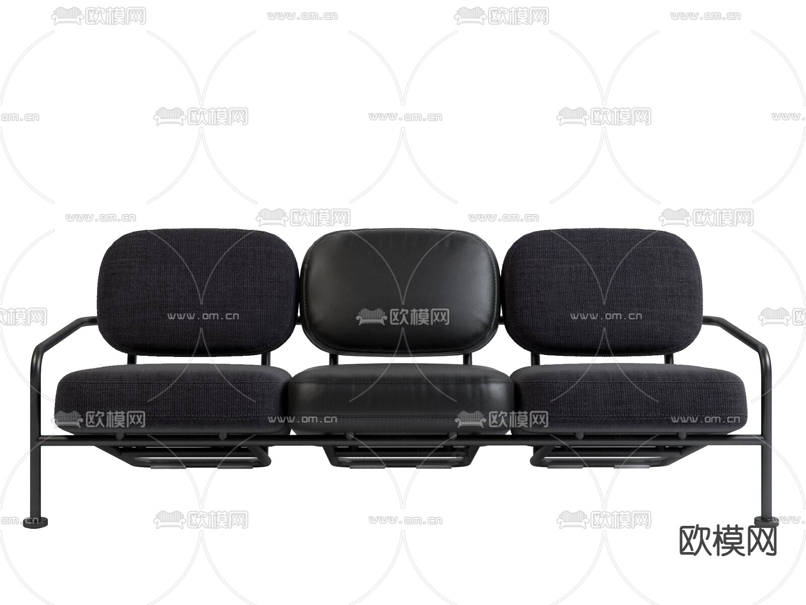 三人沙发 多人沙发3d模型下载