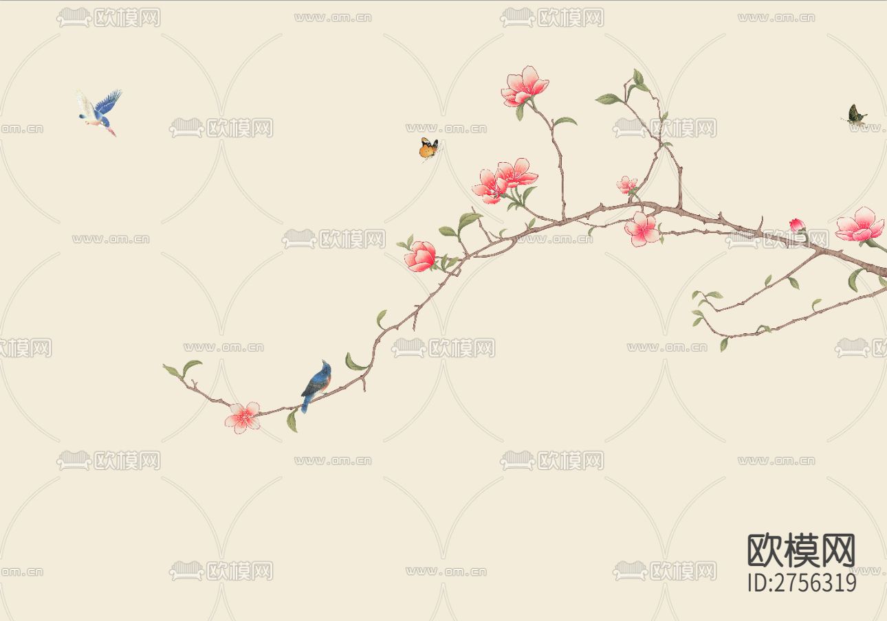 花鸟壁纸下载（渲染图4）