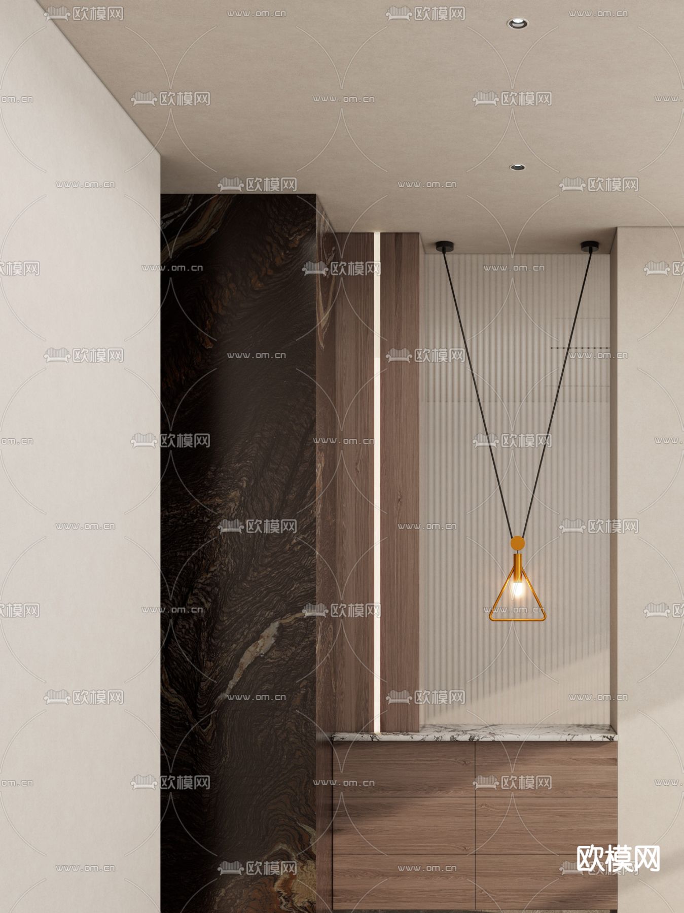 玄关屏风 隔断3d模型下载（渲染图3）