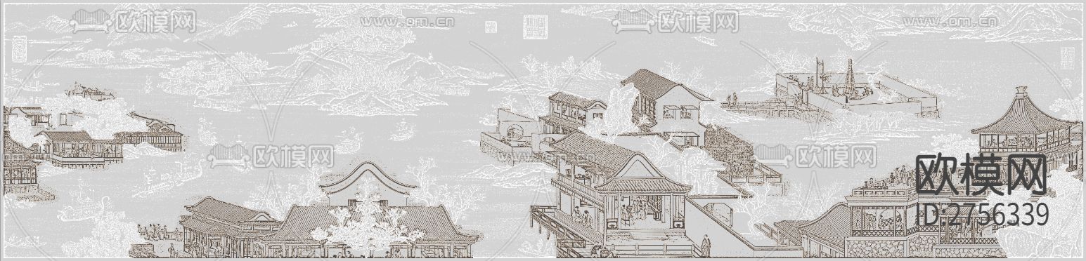 线条建筑壁纸下载（渲染图2）