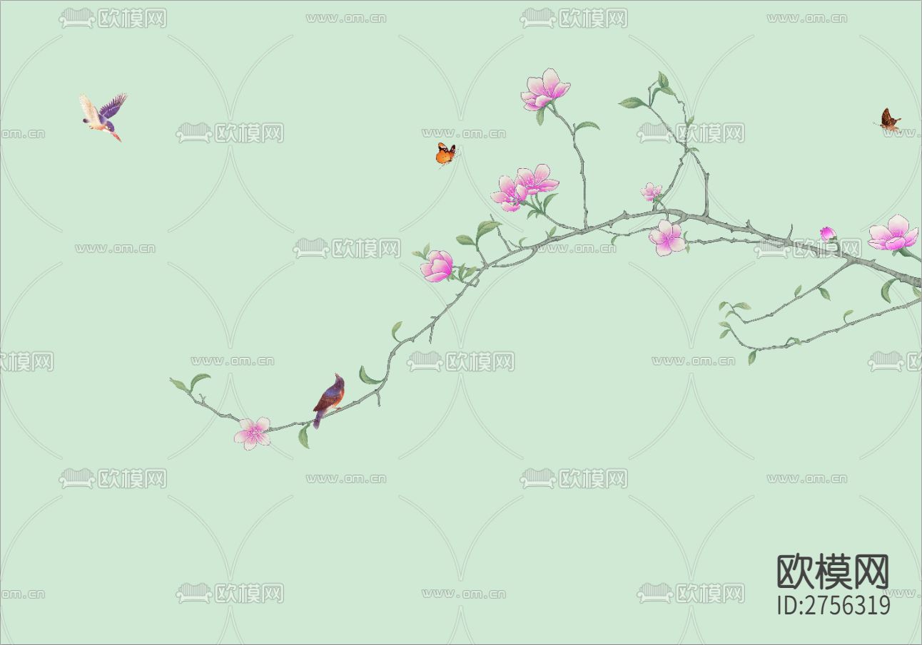 花鸟壁纸下载（渲染图2）