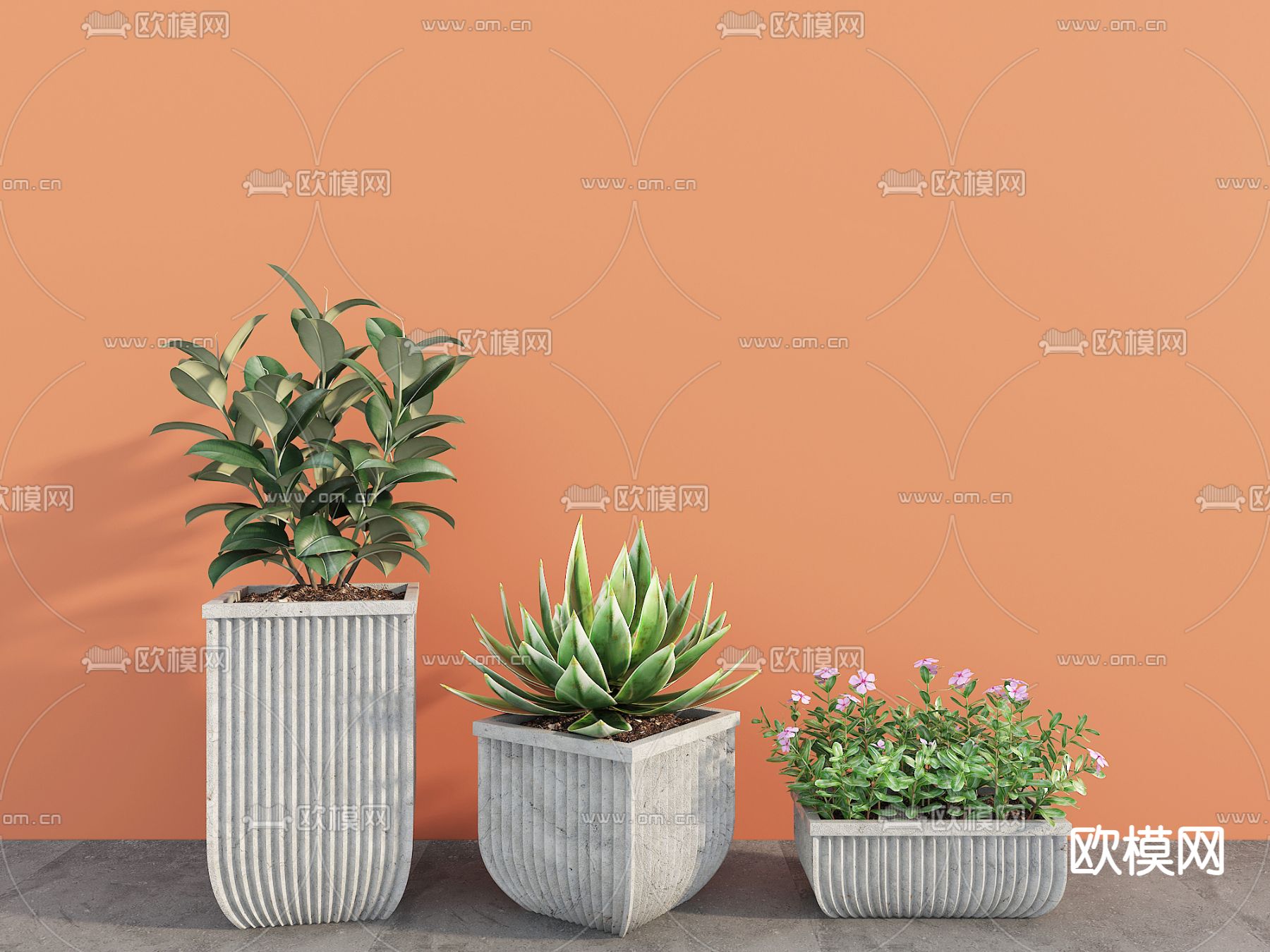 盆栽 盆景 绿植3d模型下载