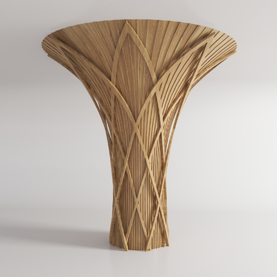  异形柱子 实木柱子su模型 