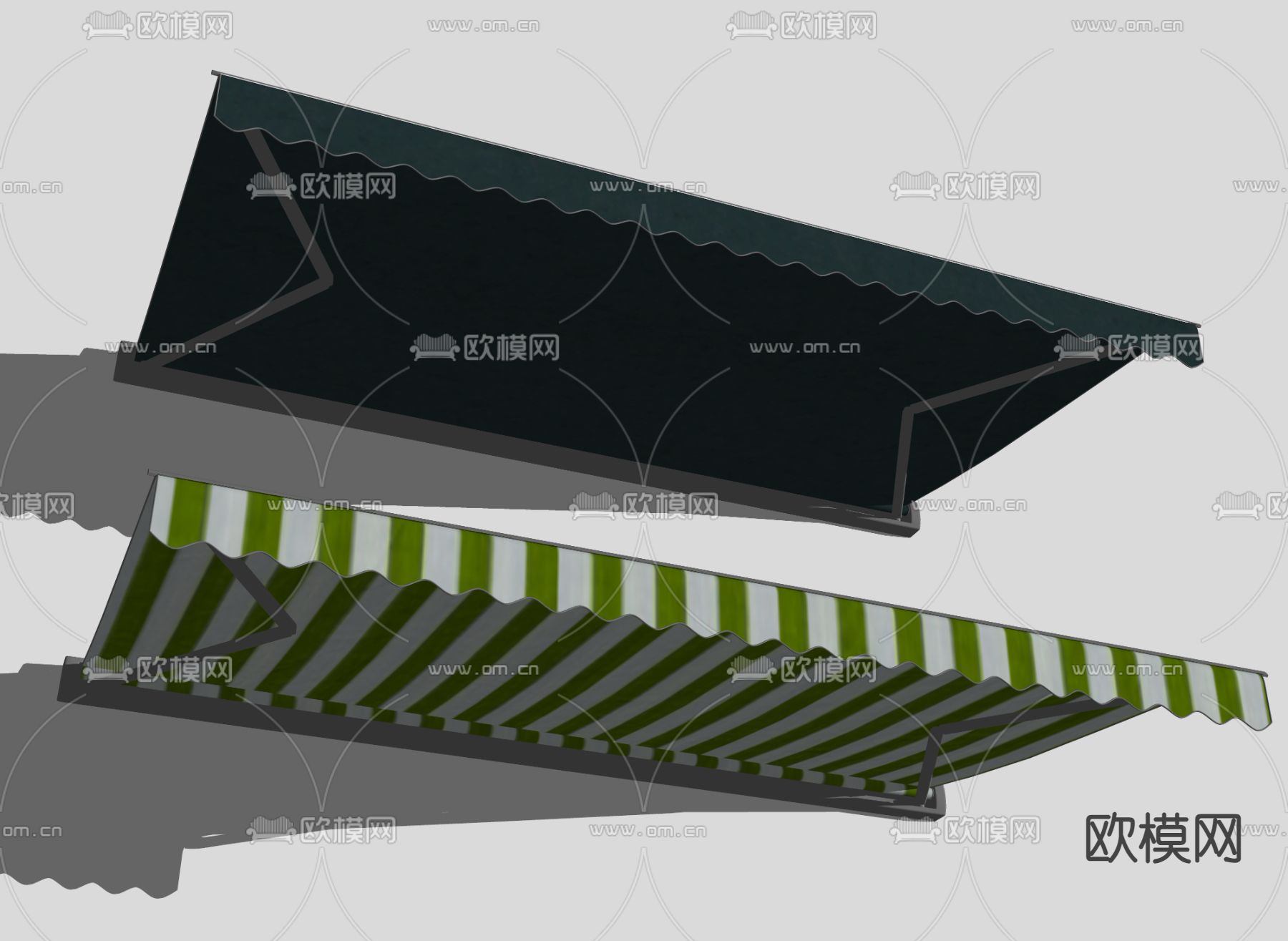 遮阳棚 雨棚 遮雨棚su模型下载（渲染图2）