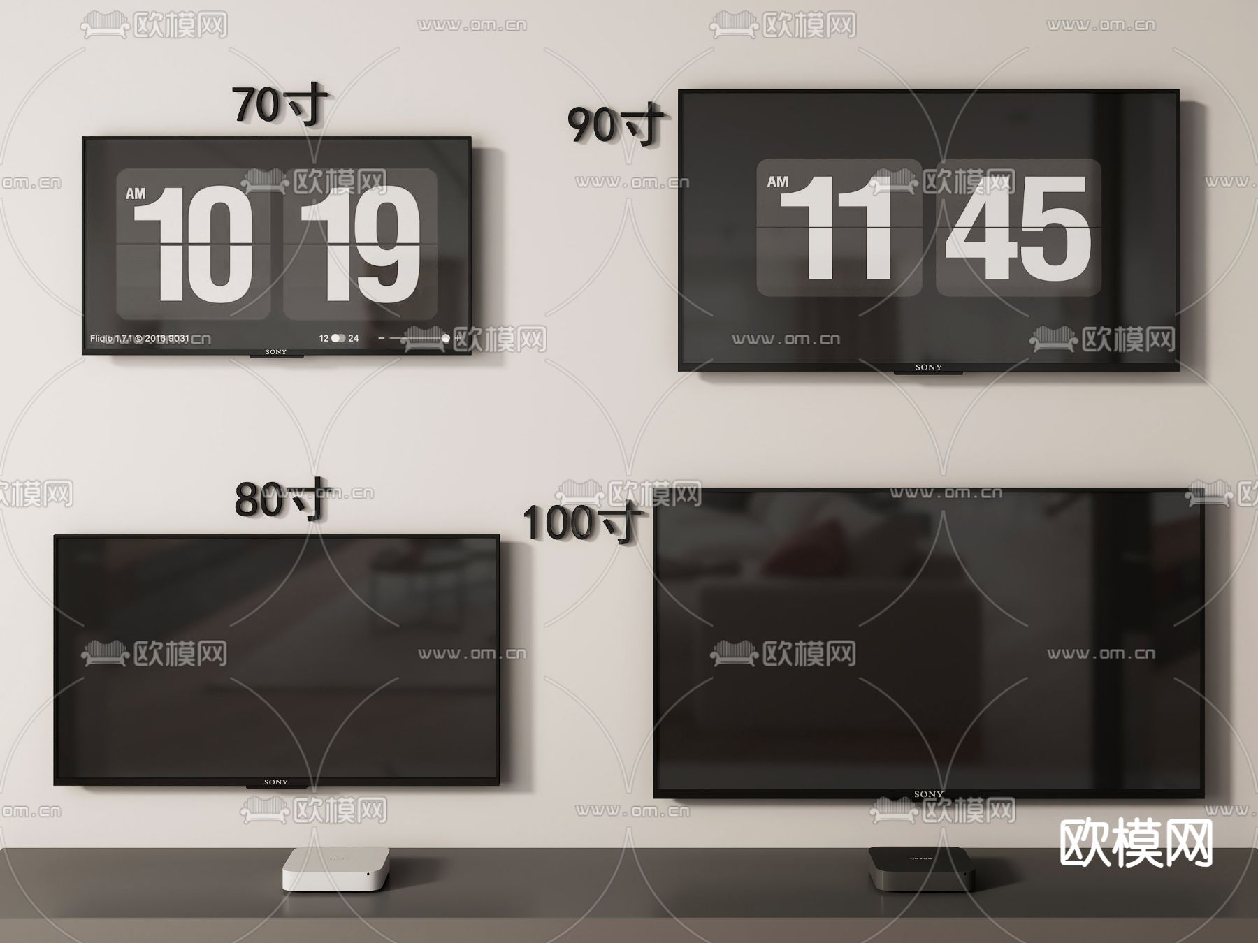 电视机 液晶电视3d模型下载