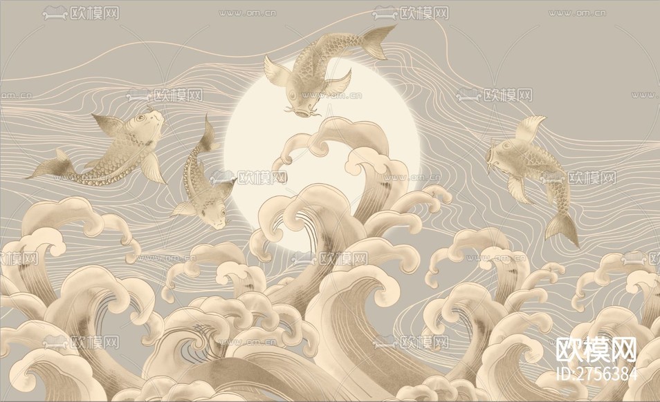 鲤鱼壁纸下载(渲染图2)