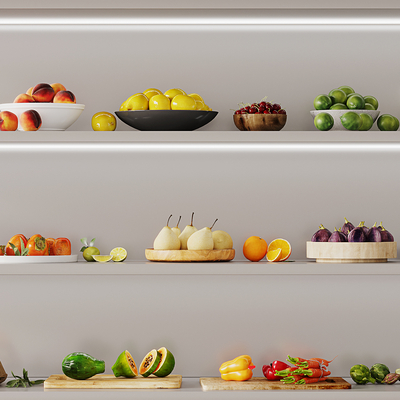  水果 蔬菜su模型 