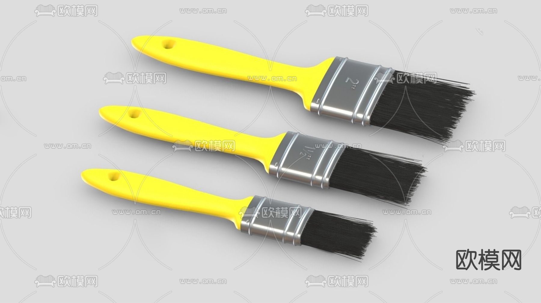 软毛刷 清洁刷su模型下载（渲染图1）