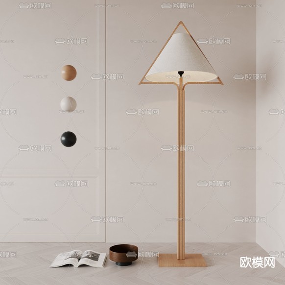 北欧落地灯3d模型下载