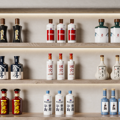  白酒 酒瓶su模型 