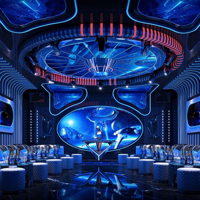  现代KTV包间su模型 