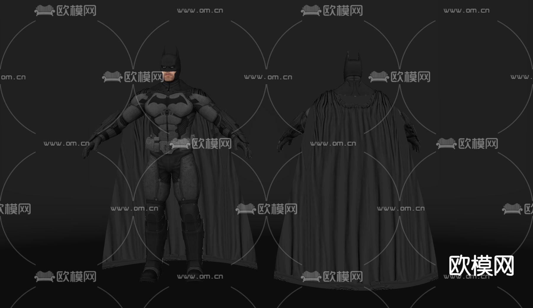 蝙蝠侠 手办su模型下载（渲染图2）