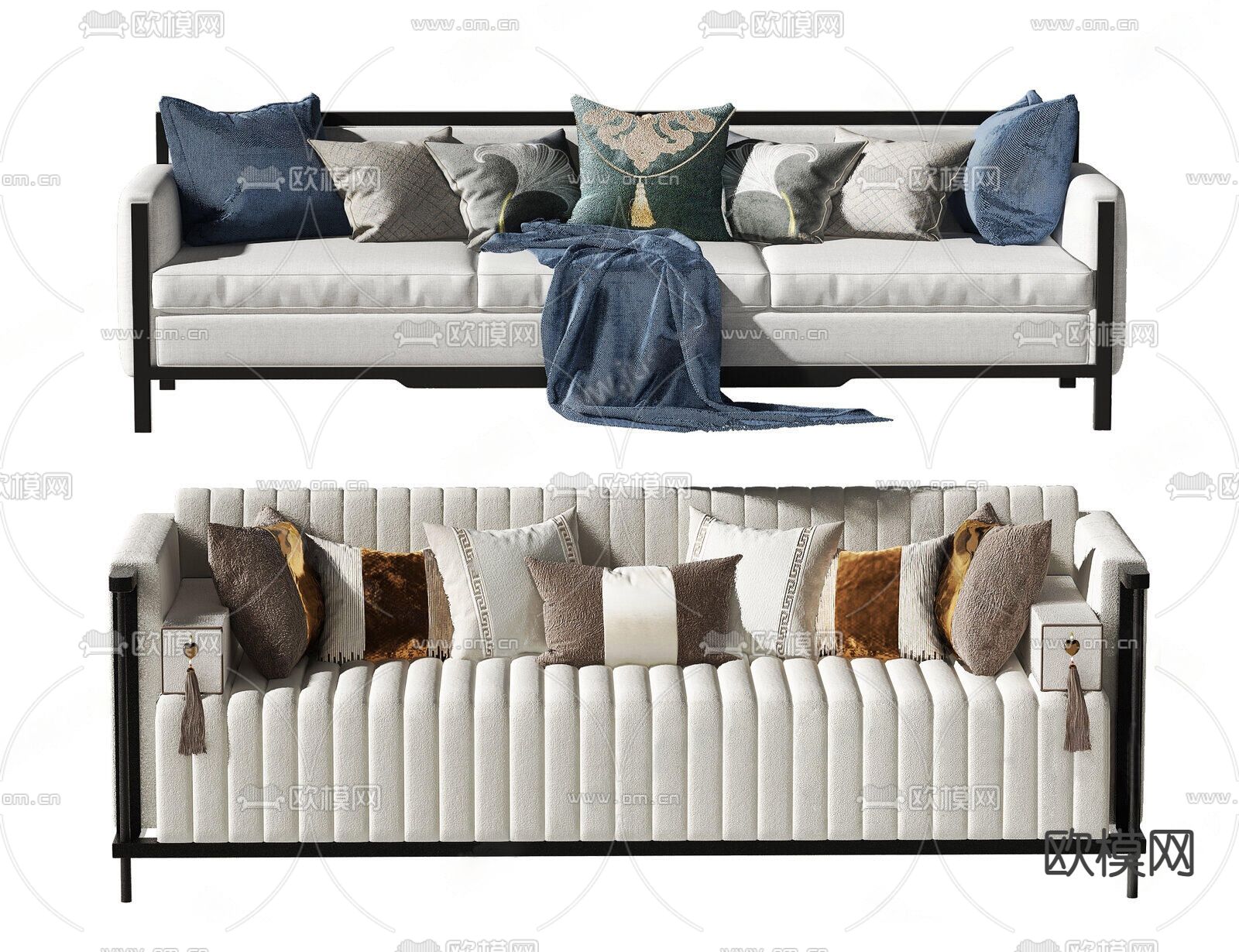 多人沙发3d模型下载