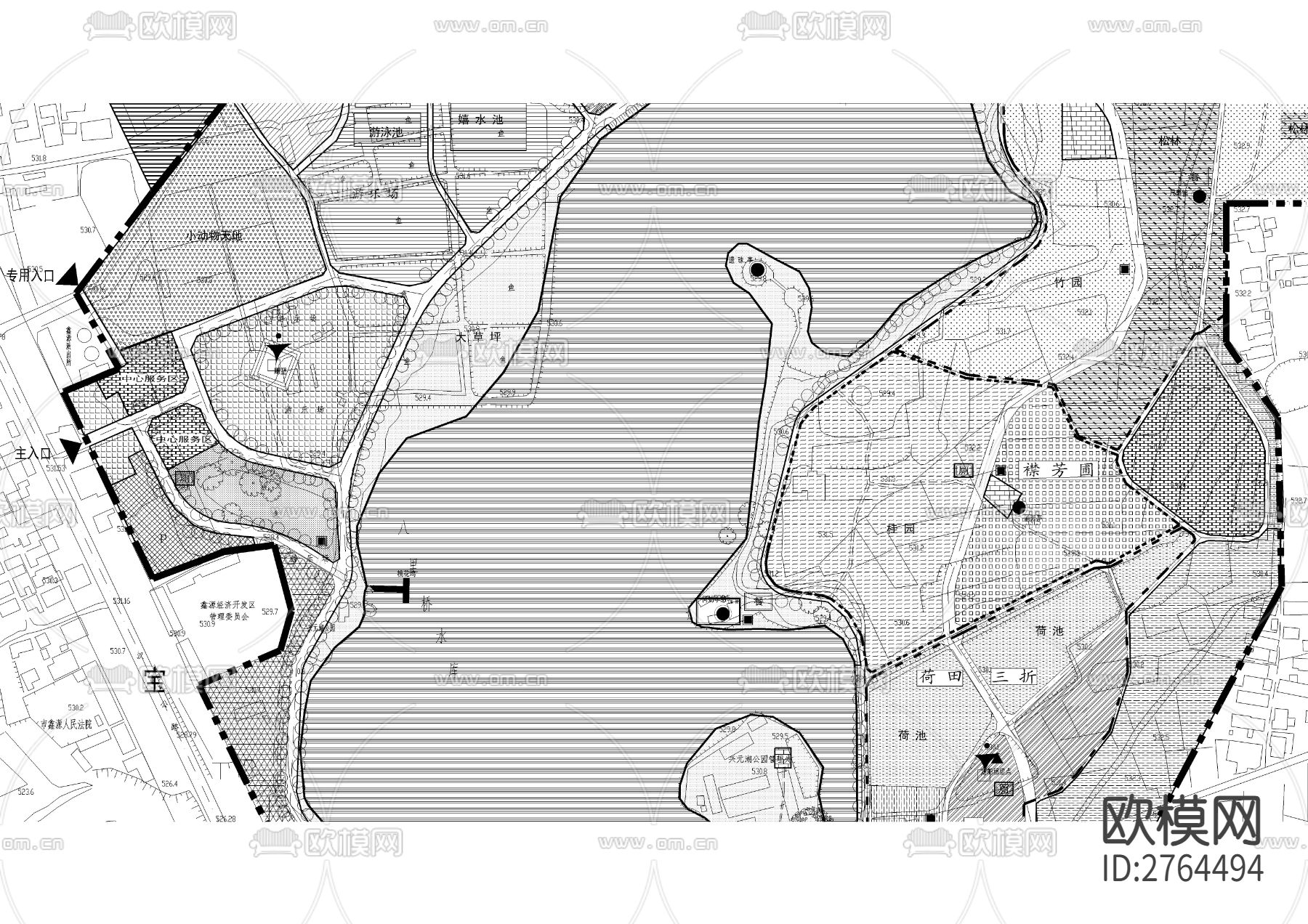 公园总体规划平面图下载（渲染图2）