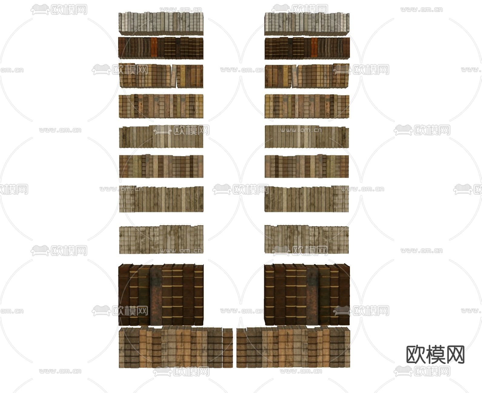 欧式古典书籍su模型下载（渲染图2）
