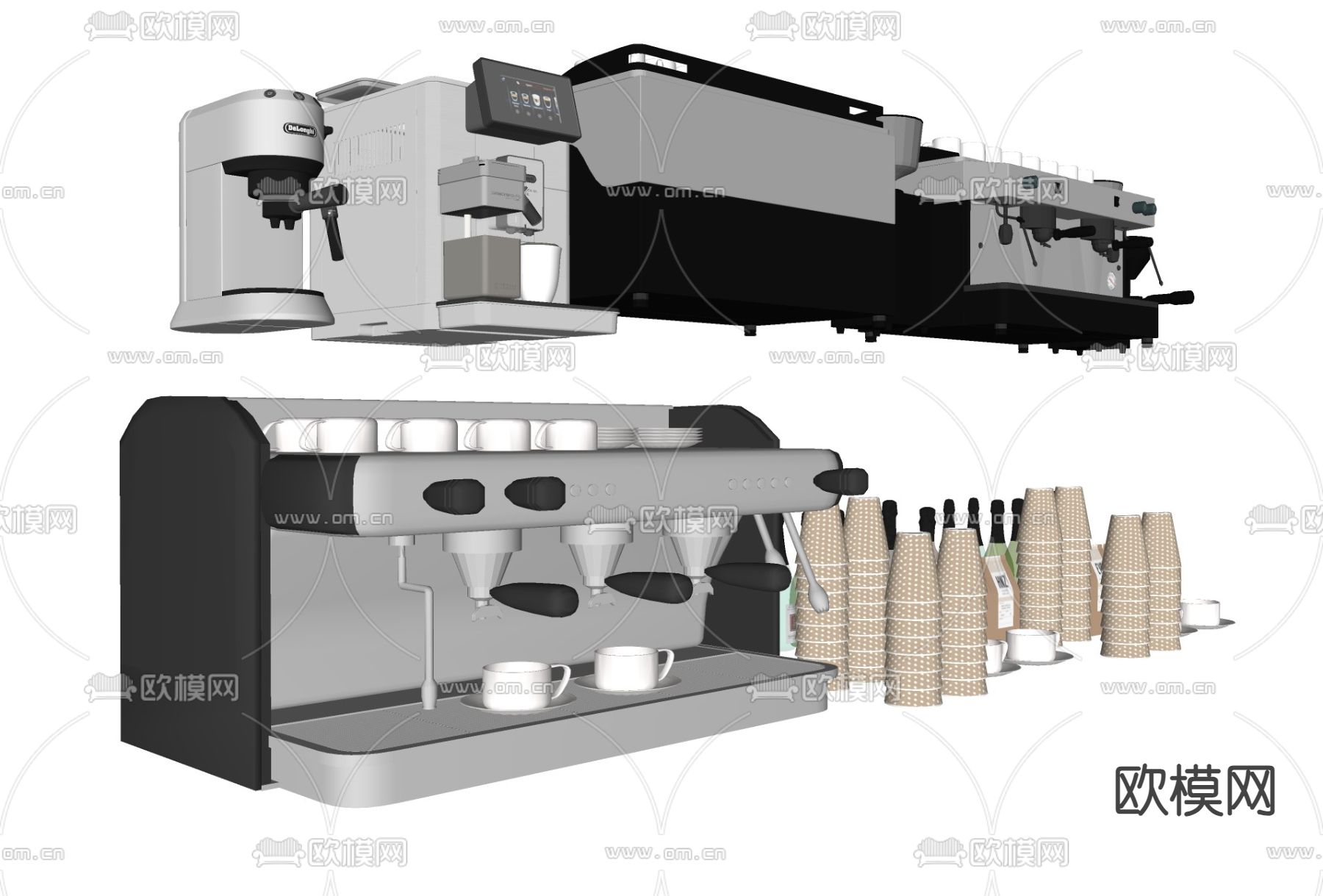 咖啡机  咖啡壶su模型下载（渲染图2）