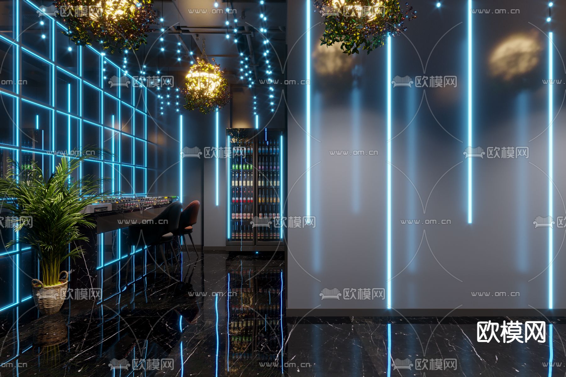 酒吧过道 走廊3d模型下载