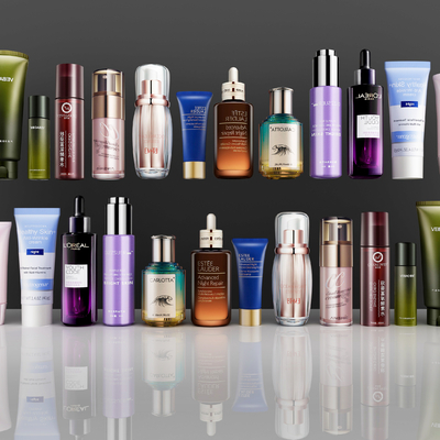  化妆品 护肤品 润肤露su模型 