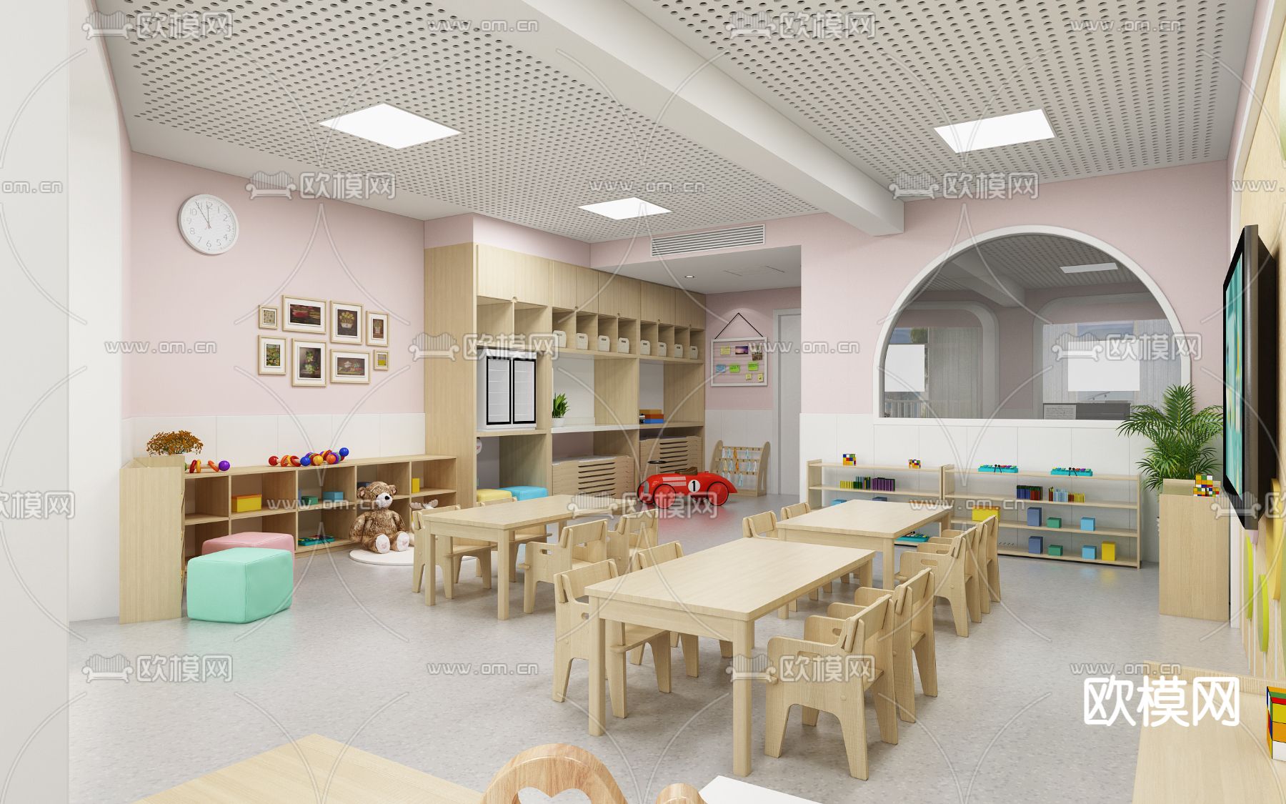 幼儿园教室3d模型下载（渲染图3）