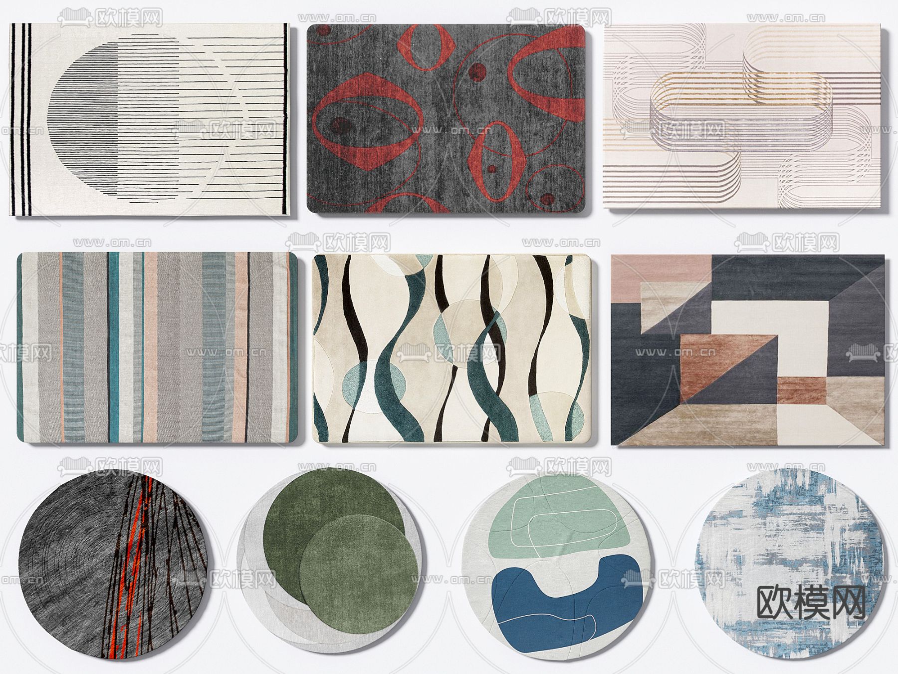 地毯 方毯3d模型下载