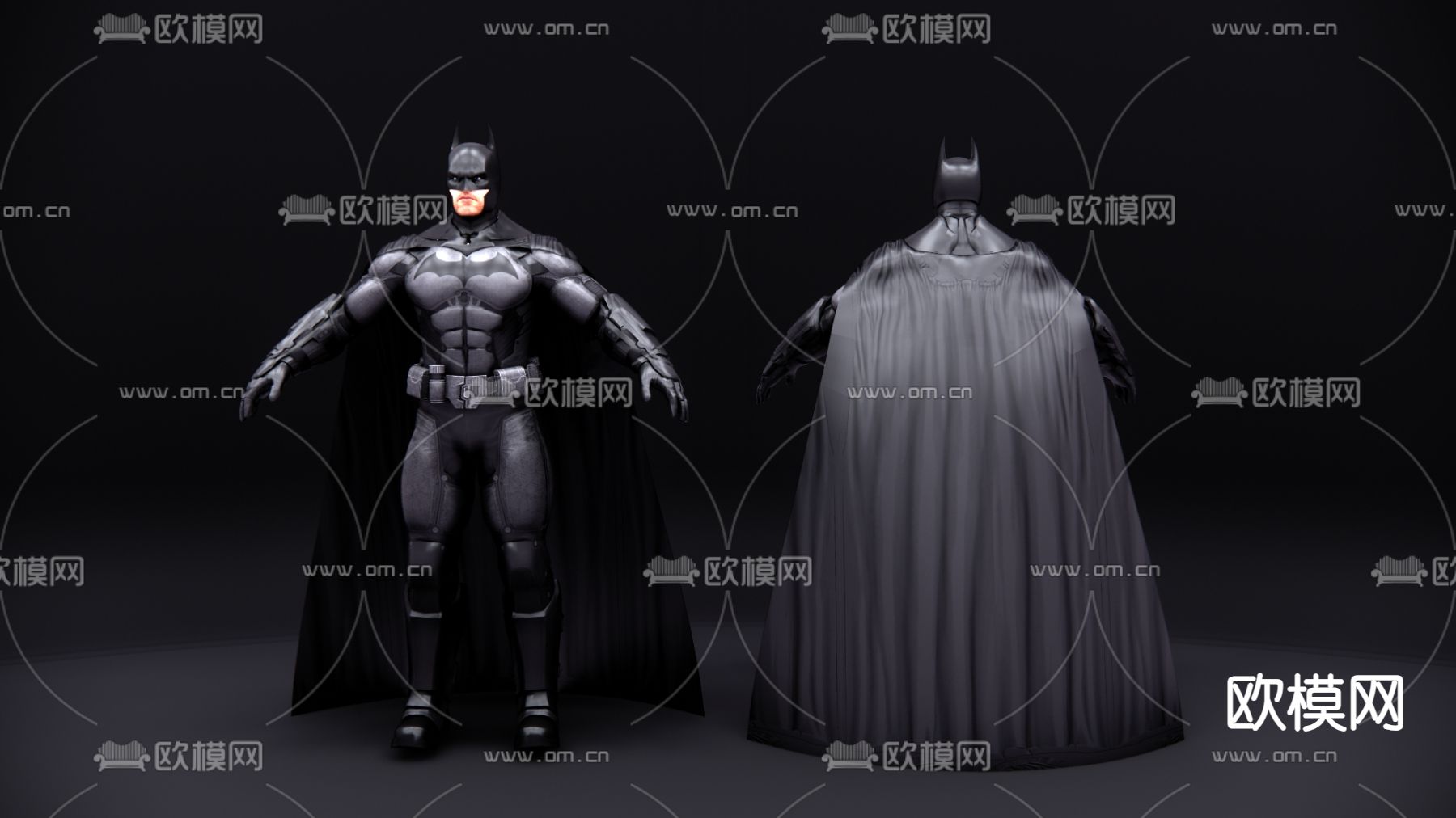 蝙蝠侠 手办su模型下载（渲染图1）