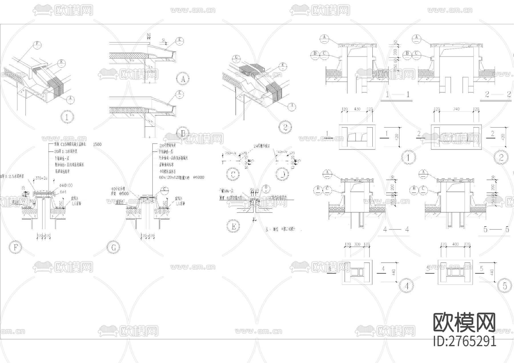 用建筑节点大样合集cad图库下载（渲染图7）
