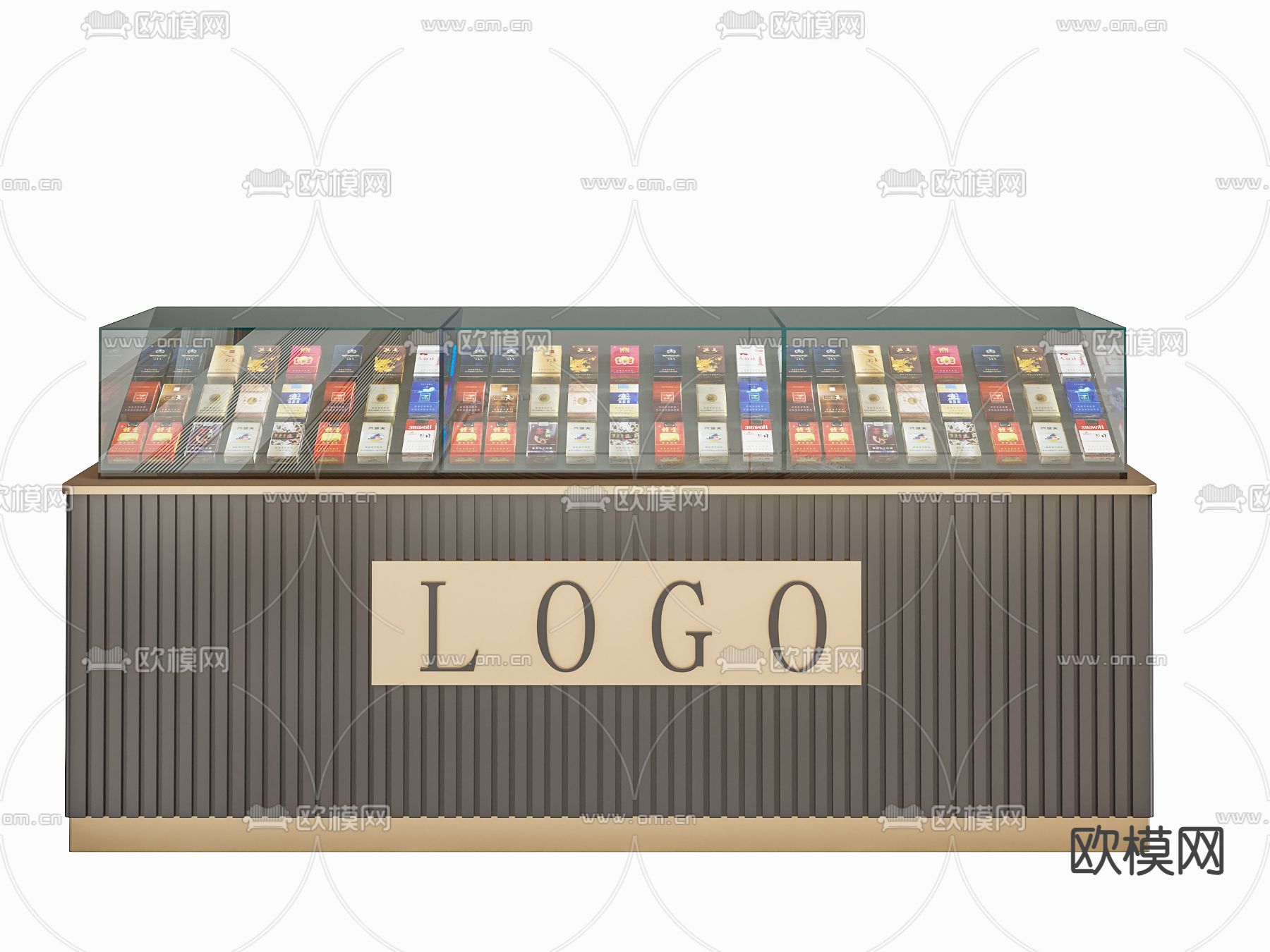 烟草展柜 香烟专卖柜3d模型下载