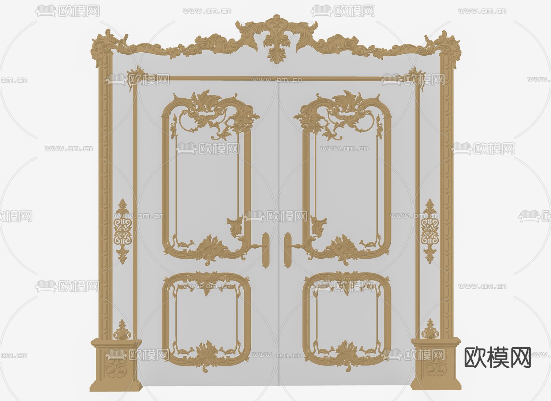 欧式古典金属大门su模型下载（渲染图2）